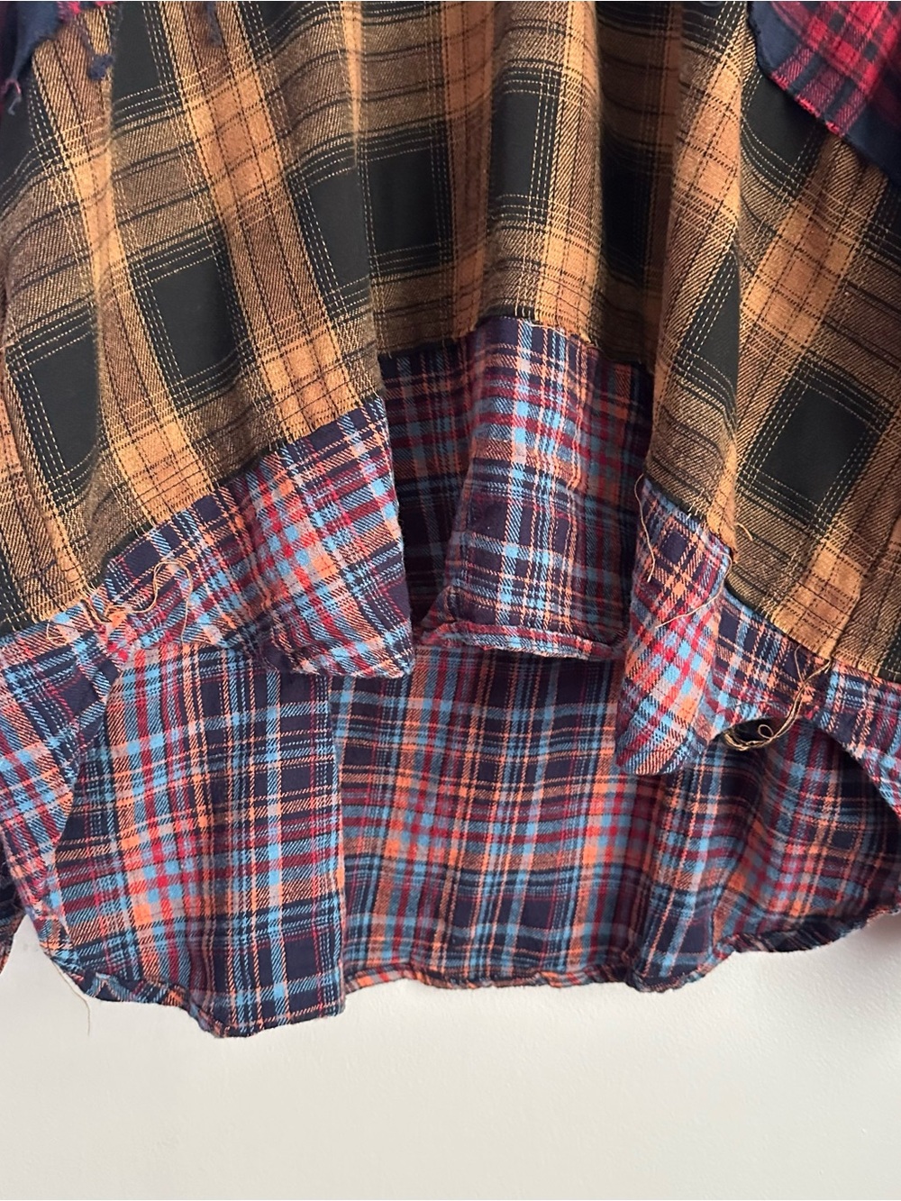 Haptics 2X hooded long sleeve fall top women’s xxl 1X plaid patchwork hoodie 1xl - Picture 4 of 7